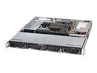 Supermicro SC813M T-350CB - Montable sur rack 1U - ATX - SATA/SAS - hot-swap 350 Watt - noir CSE-813MT-350CB